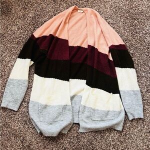 Promesa Pink and Purple Cardigan Sweater